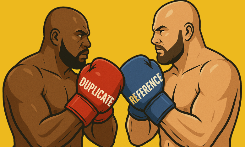 Power Query explica diferença entre duplicate e reference em modelagem