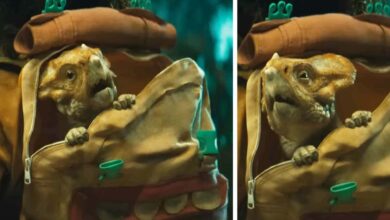 Jurassic World revela trailer com dinossauro fofo em backpack