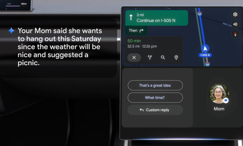 Gemini no Android Auto pode ser seu gadget auxiliar manos livres