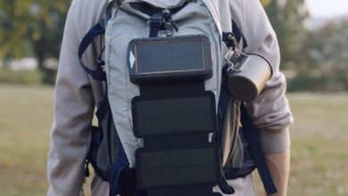 Design sustentável: power bank com 6 painéis solares expansíveis