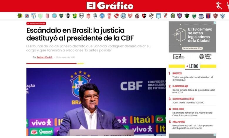 Imprensa internacional comenta afastamento de Ednaldo da CBF
