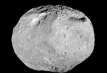 As NASA’s Dawn spacecraft takes off for its next destination, this mosaic synthesizes some of the best views the spacecraft had of the giant asteroid Vesta. Dawn studied Vesta from July 2011 to September 2012. The towering mountain at the south pole -- more than twice the height of Mount Everest -- is visible at the bottom of the image. The set of three craters known as the ‘snowman’ can be seen at the top left. Image credit: NASA / JPL-Caltech / UCLA / MPS / DLR / IDA.