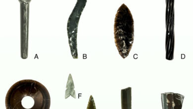 Obsidian artifacts from Tenochtitlan. Image credit: Mirsa Islas / PTM-INAH.