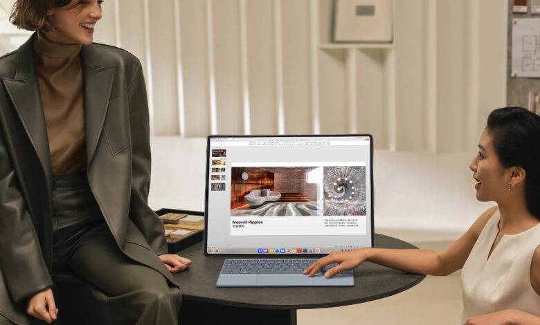 Huawei apresenta design inovador com notebook dobrável de 18 polegadas