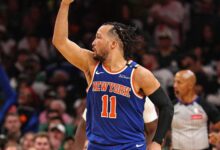 NBA: Jalen Brunson alcança recorde de Curry e Kobe em vitória dos Knicks