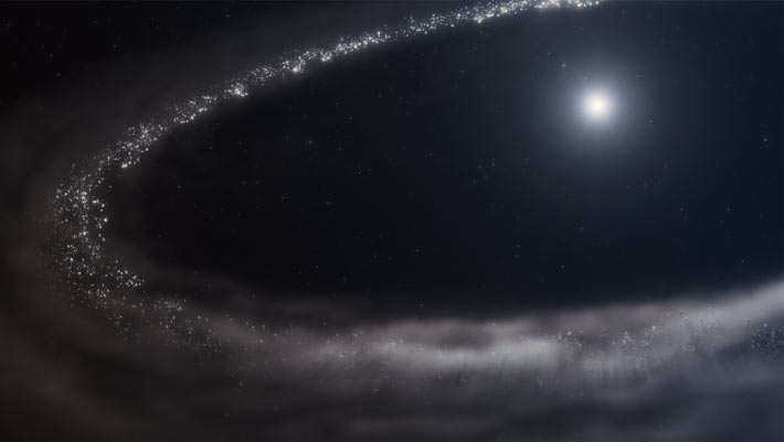 Webb Detects Crystalline Water Ice in Debris Disk around Young, Sun-Like Star
