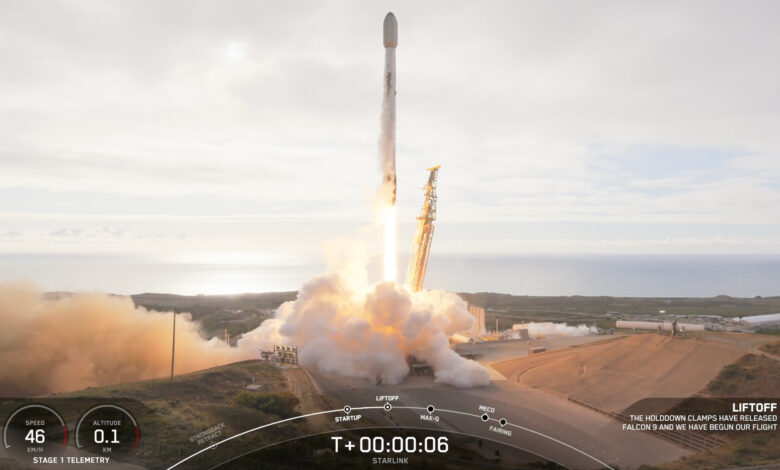 SpaceX lança 26 satélites Starlink em órbita da Califórnia
