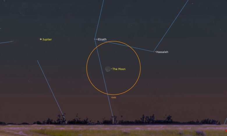 NASA observa Júpiter e a Lua em rara conjunção em 27 de maio