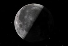 NASA observa a fase do quarto crescente da Lua
