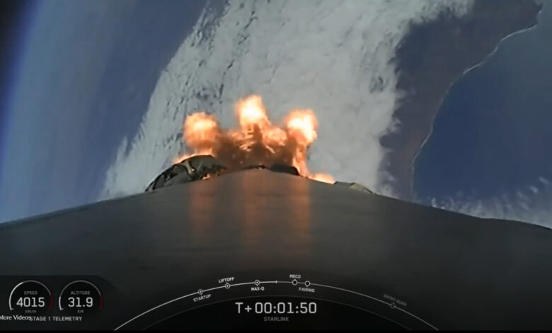 SpaceX lança satélites Starlink e faz pouso de foguete