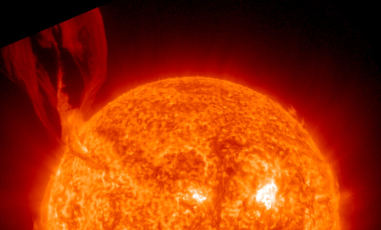 NASA registra erupção de filamento solar, planeta evita impacto