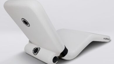 Design sustentável cria Air Lounger ergonômico que dobra como tapete de yoga