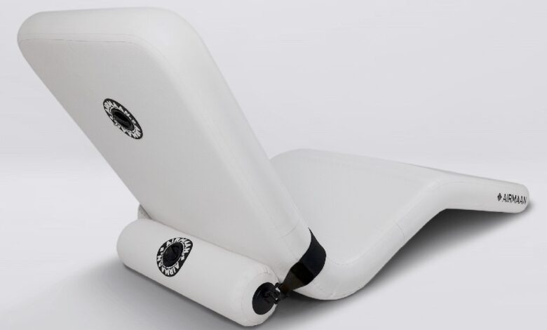 Design sustentável cria Air Lounger ergonômico que dobra como tapete de yoga