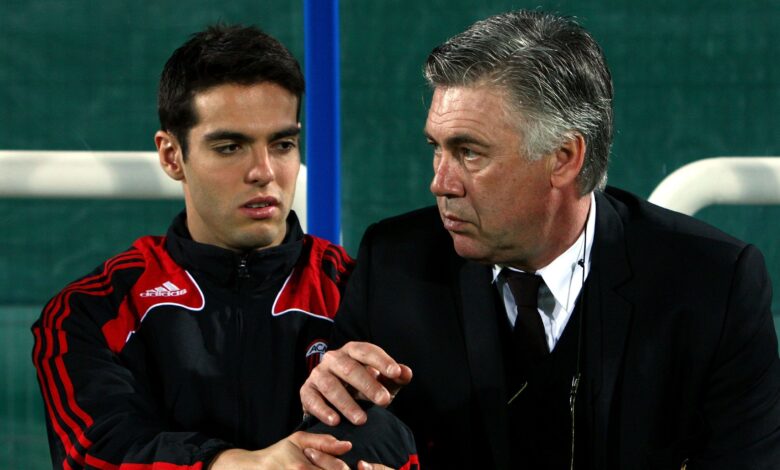 Ancelotti quer Kaká como auxiliar na Seleção Brasileira