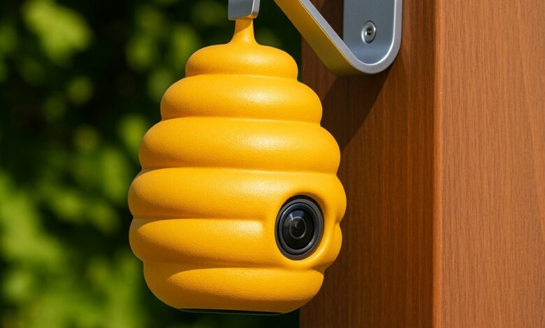 Câmera em formato de colmeia inova design sustentável e combate furto