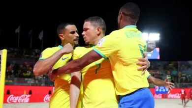 Brasil vence Omã com 11 gols e mantém liderança na Copa do Mundo de Futebol de Areia