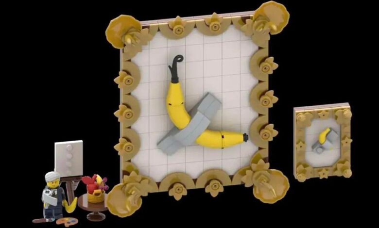 LEGO recria arte da banana de R$120K com design divertido
