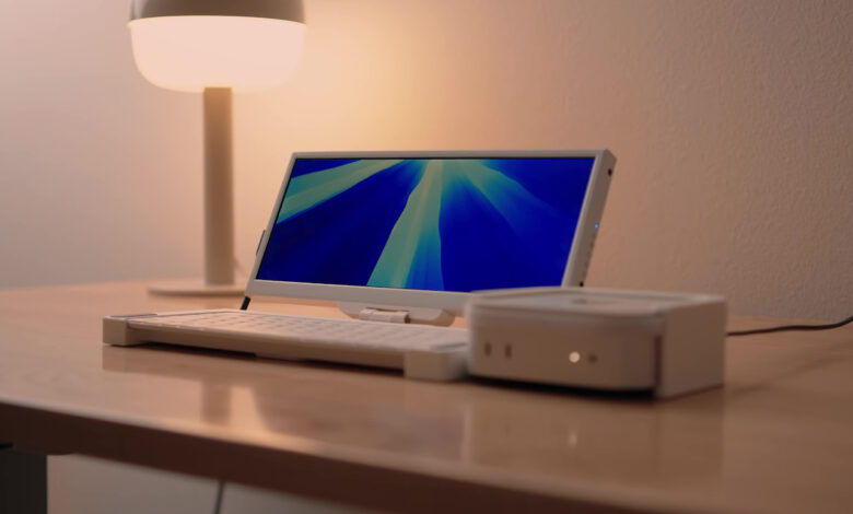 DIY portable Mac Mini usa peças prontas sem soldagem em design sustentável
