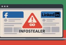 Fake ads no Facebook e LinkedIn espalham malware e infostealers
