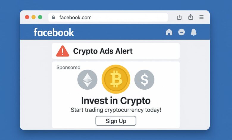 Facebook divulga malware por meio de anúncios falsos de crypto exchange