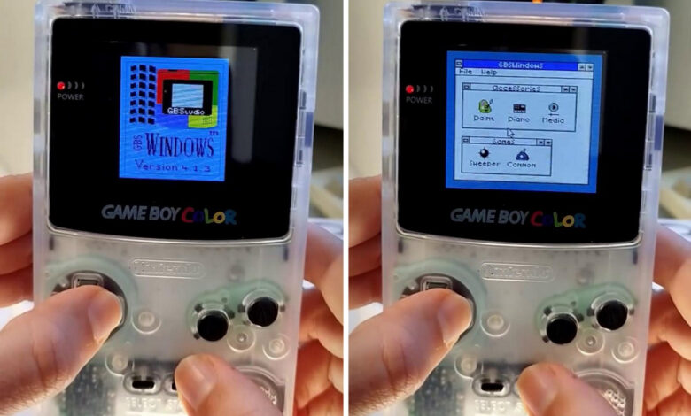 Game Boy transforma design de produtos com Windows 3.1