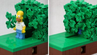 Homer Simpson em mato vira produto LEGO animado