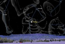 NASA observa a estrela Antares próxima da Lua quase cheia