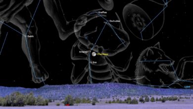 NASA observa a estrela Antares próxima da Lua quase cheia