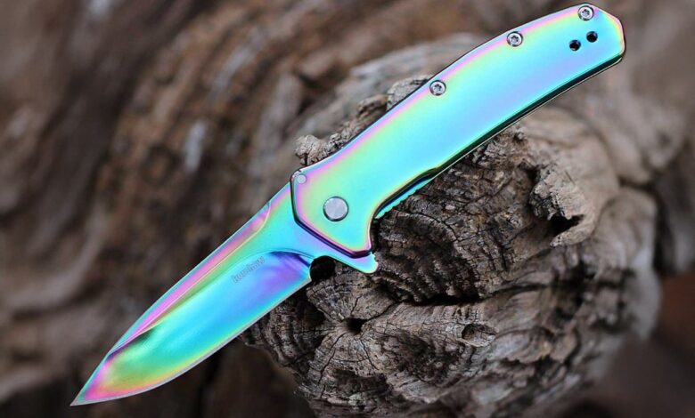 Kershaw lança design de faca com acabamento rainbow mesmerizing