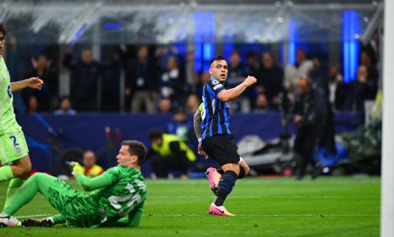 Inter abre o placar com gol de Lautaro contra Barcelona