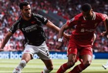 Arsenal empata com Liverpool após sair perdendo por 2 a 0