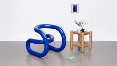 Loopy Chair transforma linha simples em mobiliário escultural