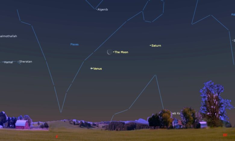NASA observa conjunção da Lua e Vênus no céu