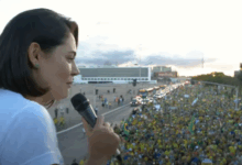 Michelle agradece Fux por voto sensato em STF sobre Débora Rodrigues