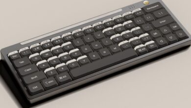 64-Key Keyboard expande design de produto para 100 teclas