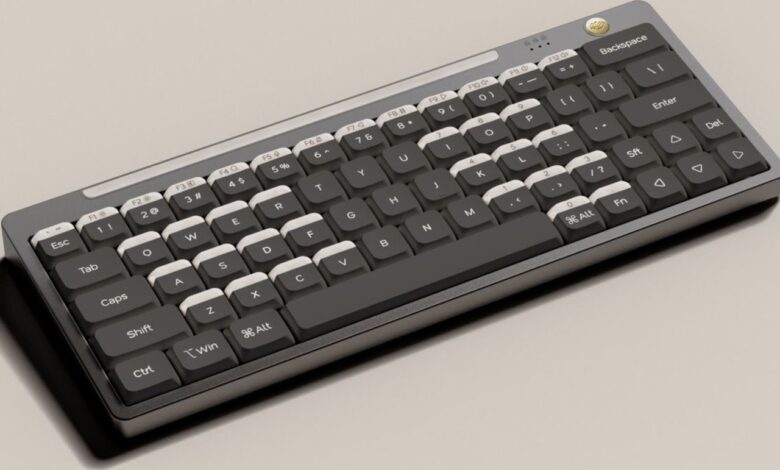 64-Key Keyboard expande design de produto para 100 teclas