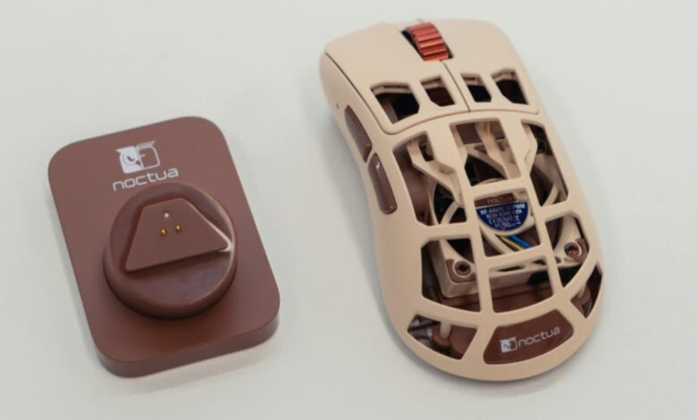 Gaming mouse com ventilador mantém conforto durante o uso
