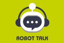Robô humanoide em debate com Lord Ara Darzi no Robot Talk Episode 88