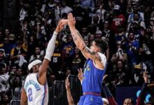 Nuggets vencem Thunder e Cavaliers superam Pacers em vitória
