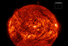 NASA registra erupção solar de 600.000 milhas em vídeo