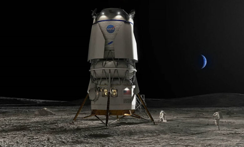 Blue Origin apresenta plano de missão lunar com foguetes