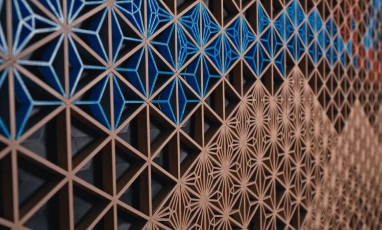 Design japonês em painel 3D acessível transforma interiores