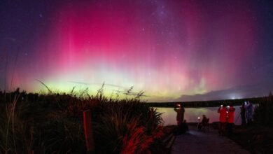 NASA registra auroras magníficas na Nova Zelândia