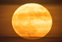 NASA observa a lua cheia de morango iluminando a órbita
