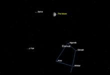 NASA observa Spica junto à Lua crescente esta noite