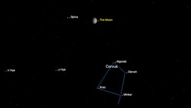 NASA observa Spica junto à Lua crescente esta noite