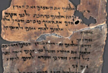 Dead Sea Scroll 4Q7, a fragment of the Book of Genesis found in Wadi Qumran Cave 4. Image credit: KetefHinnomFan.
