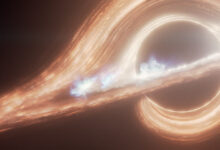 This artist’s concept portrays the supermassive black hole at the center of the Milky Way Galaxy, known as Sagittarius A*. Image credit: NASA / ESA / CSA / Ralf Crawford, STScI.