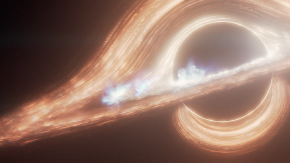 This artist’s concept portrays the supermassive black hole at the center of the Milky Way Galaxy, known as Sagittarius A*. Image credit: NASA / ESA / CSA / Ralf Crawford, STScI.