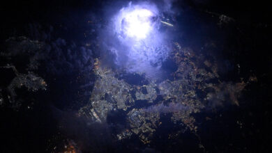 NASA observa auroras rosadas na ISS entre 16 e 20 de junho